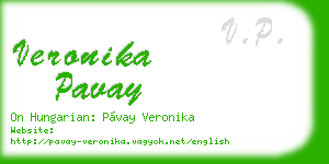 veronika pavay business card