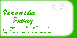 veronika pavay business card